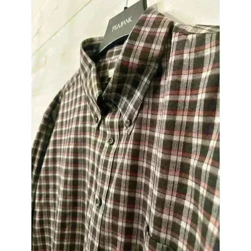NEW JoS A Bank Mens 2XLT Casual Dress Shirt Tattersall Plaid Tailored Fit